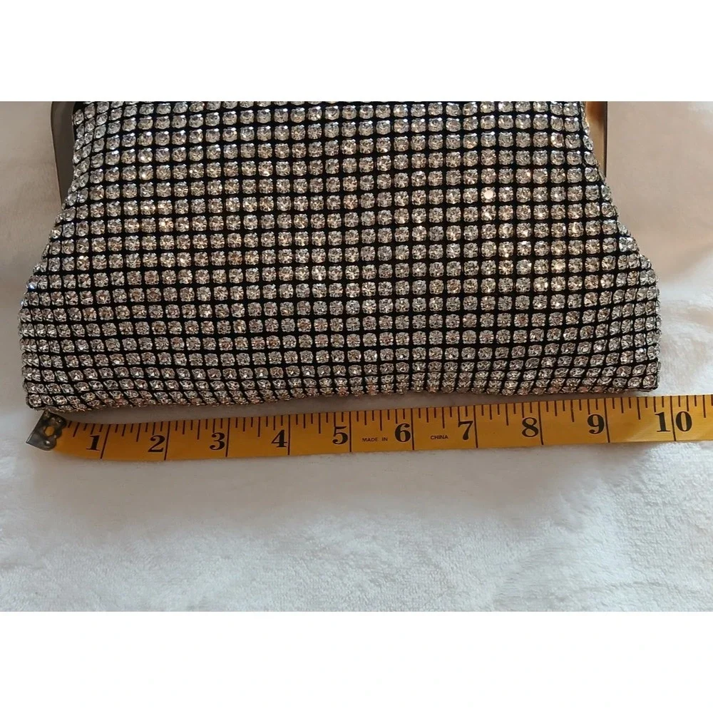 Simply Vera Wang Silver Rhinestone Shoulder Bag or Clutch  Handbag Purse - New